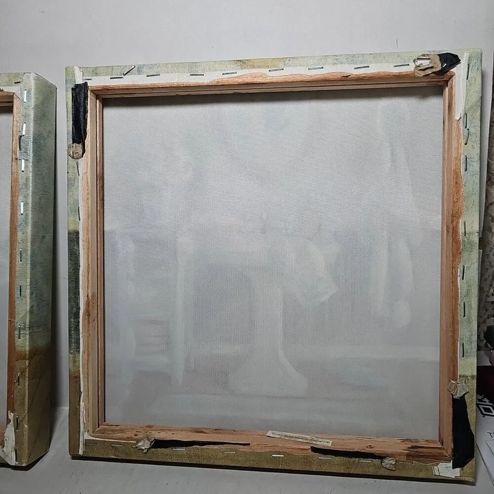 Farmhouse Sink And Bathtub Set Of 2 Canvas 12x12